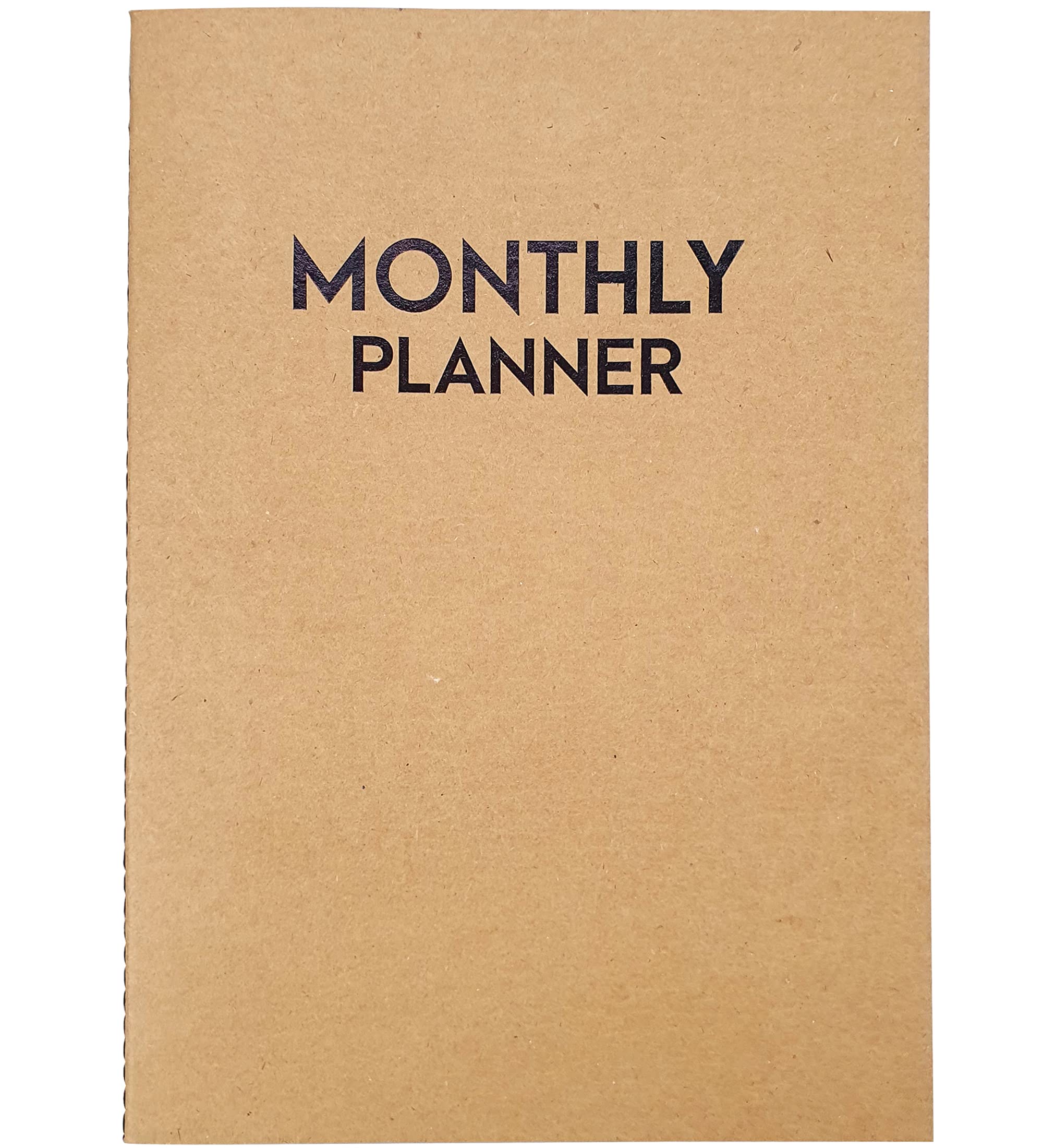 Undated Big Large Monthly Planner - Blank Calendar Book And Organizers 8.5 X 11 Inches - Kraft