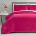 Juicy Couture Hot Pink Velour King Comforter Set - 3 Piece Luxury Bedding Ensemble
