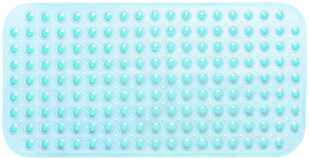 Tike Smart Large Non-Slip Bathtub & Shower Mat 31 Inch X16 Inch (Smooth/Non-Textured Tubs Only) Safe, Clean, Machine-Washable, S