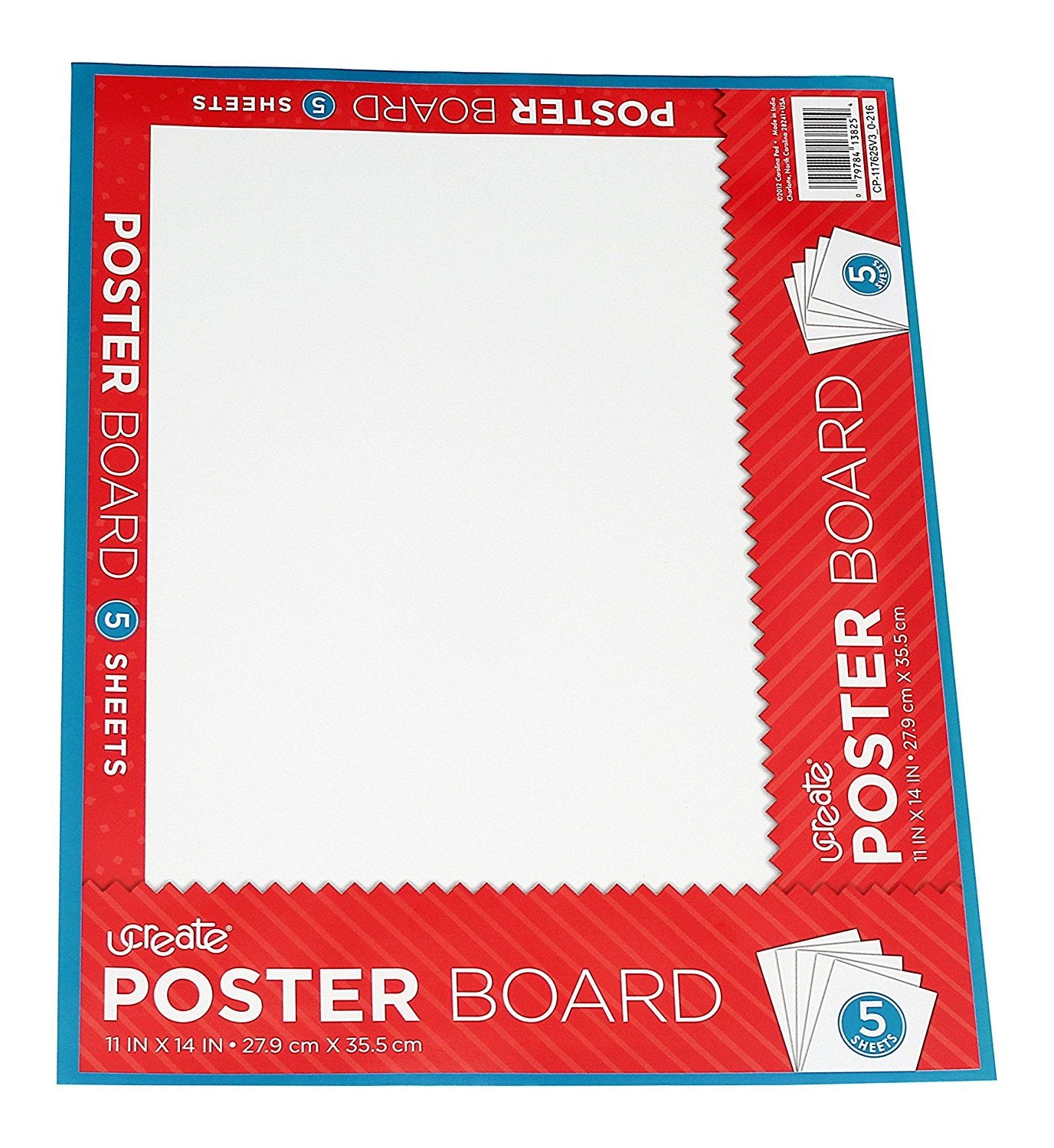 U-Create Ucreate White Poster Board, 11' X 14', 5 Pack (13825)