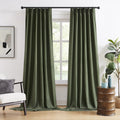 102 Inch Pinch Pleated Drapes 2 Panels Set, Back Tab Ceiling Curtains for Track System, Privacy Assured Thermal Insulated Curtai