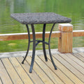International CaravanInternational Caravan Ibiza Resin Pandan Aluminum Polywood Top Square Bistro Table