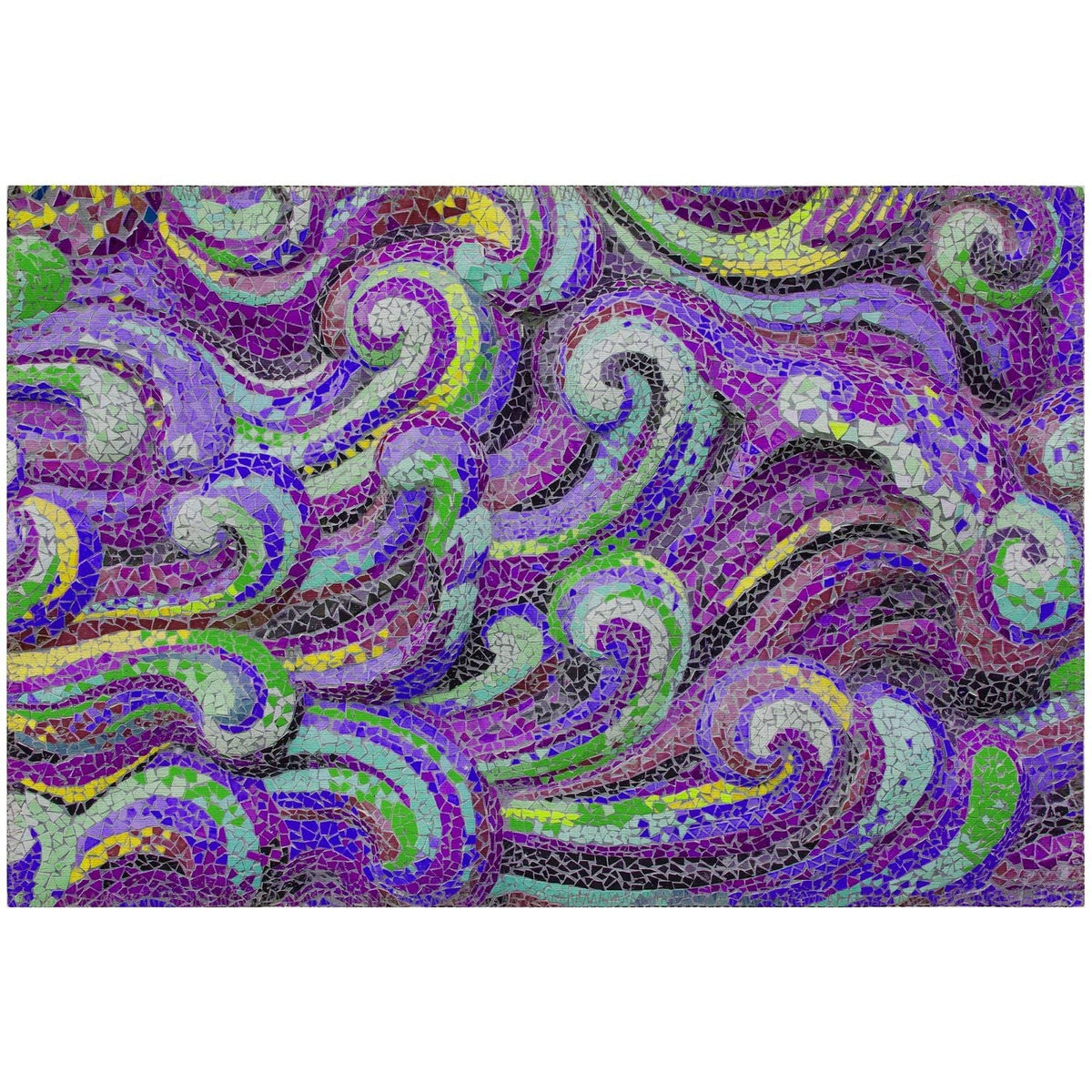 Seabreeze Sz14 Purple Coastal Rug Rectangle 10' X 14'