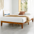 Mellow Naturalista Classic 12-Inch Solid Wood Platform Bed | Wooden Slats, No Box Spring Needed, Easy Assembly | King, Cherry