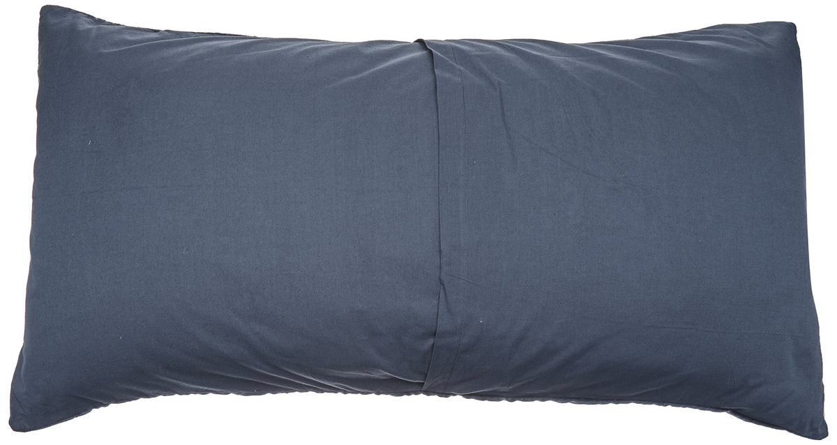 Rizzy Home | BQ4530 | Polyester King Sham | 20"x36" Blue/Metallic/ Geometric