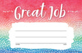 Teacher Created Resources Watercolor Great Job Awards, 8.5' X 5.5'