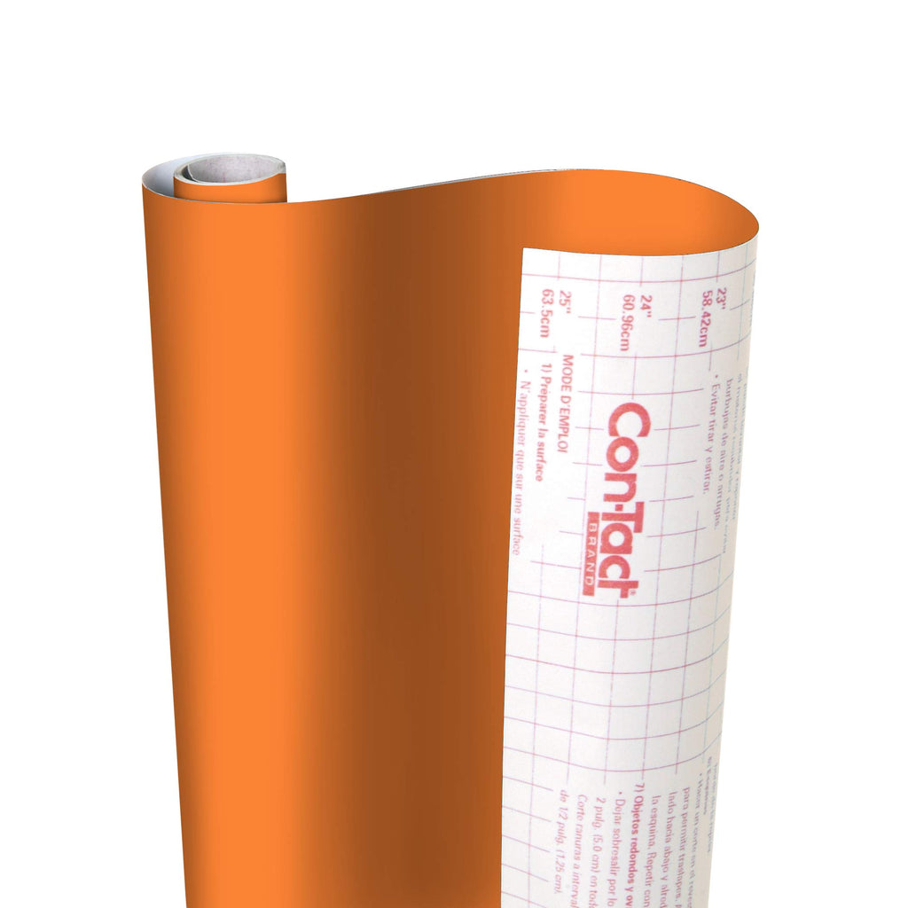 Con-Tact Brand Creative Covering Shelf Liner, 18'' X 16', Orange