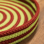 Candy Cane Round Tray - Red/Green 18&Quot;X18&Quot;X3&Quot;
