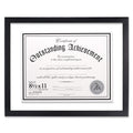 Malden International Designs Wood Floater Document Frame, 8.5x11/11x14, Black