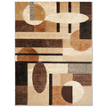 Home Dynamix Tribeca Jasmine Modern Area Rug, Abstract Brown/Beige 39x55