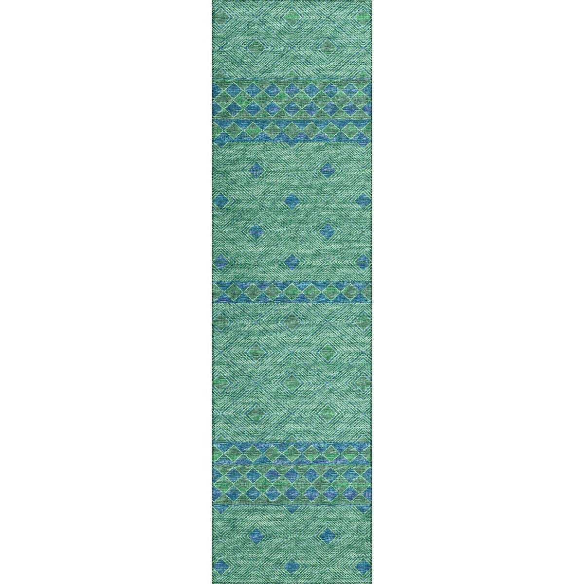 Sedona Sn1 Green Transitional Rug Runner 2' 3" X 7 ' 6"