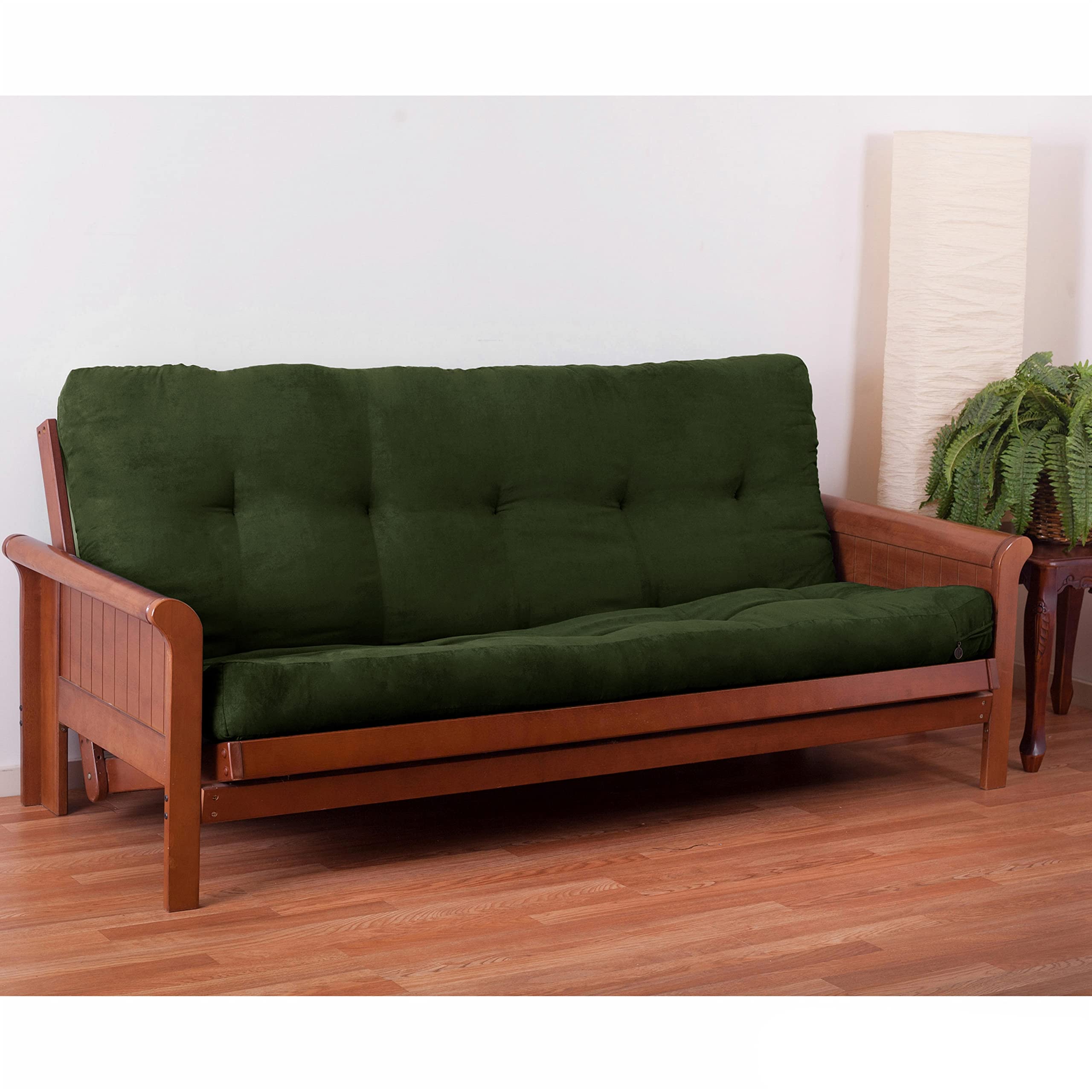 Blazing Needles Vitality 5" Microsuede Futon Mattress, Full, Hunter Green