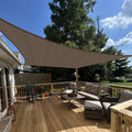 E&K Sunrise 2' X 17' Sun Shade Sail Rectangle Canopy Shade Cover Uv Block For Patio Backyard Garden Outdoor (Brown)