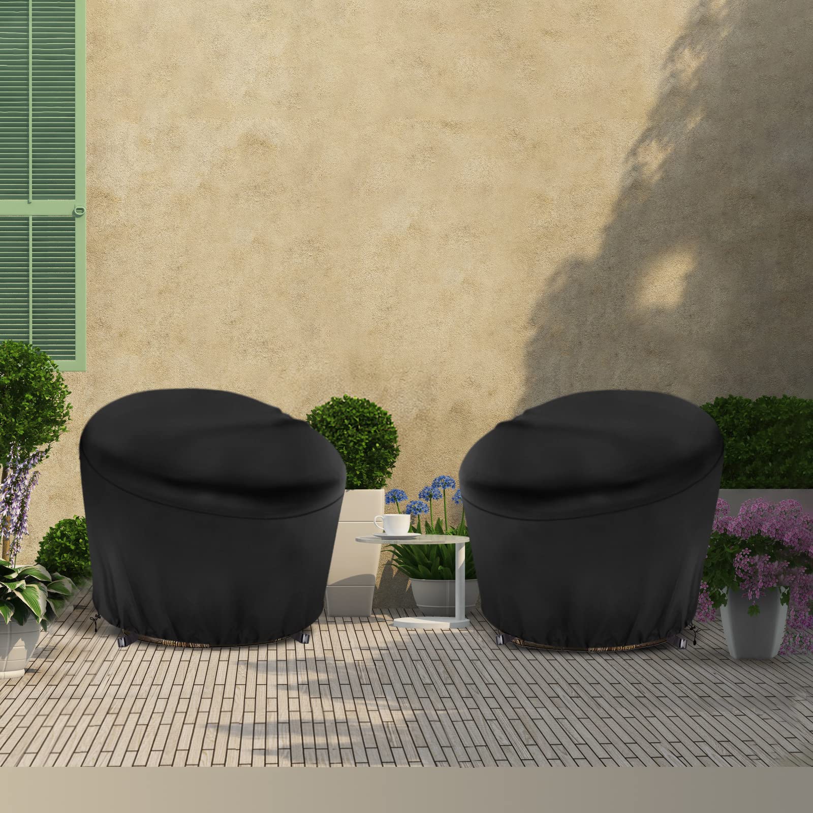 Iceberg Elf Papasan Chair Cover Waterproof,(For 52In Outdoor Papasan Chairs Black) Zipper Design, Easy To Put On And Take Off, D
