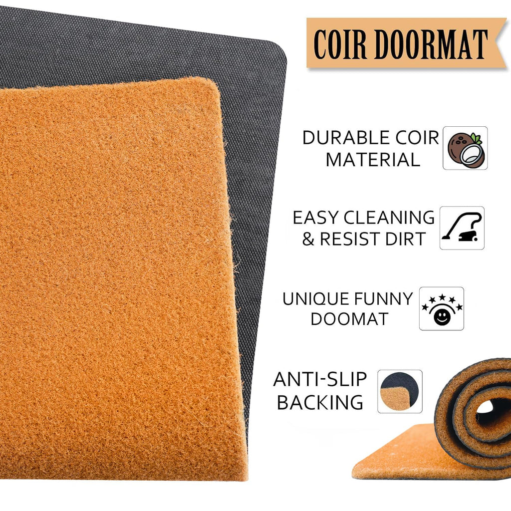Faptoena Doormat Frog Coir Polyester 30x17 inch Hippity Hoppity Get of My Property