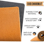 Faptoena Doormat Frog Coir Polyester 30x17 inch Hippity Hoppity Get of My Property