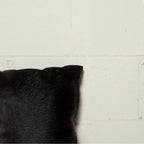 HomeRoots Cowhide, Microsuede, Polyfill 18'' X 18'' X 5'' 2 Pcs Classic Black Torino Cowhide Pillow