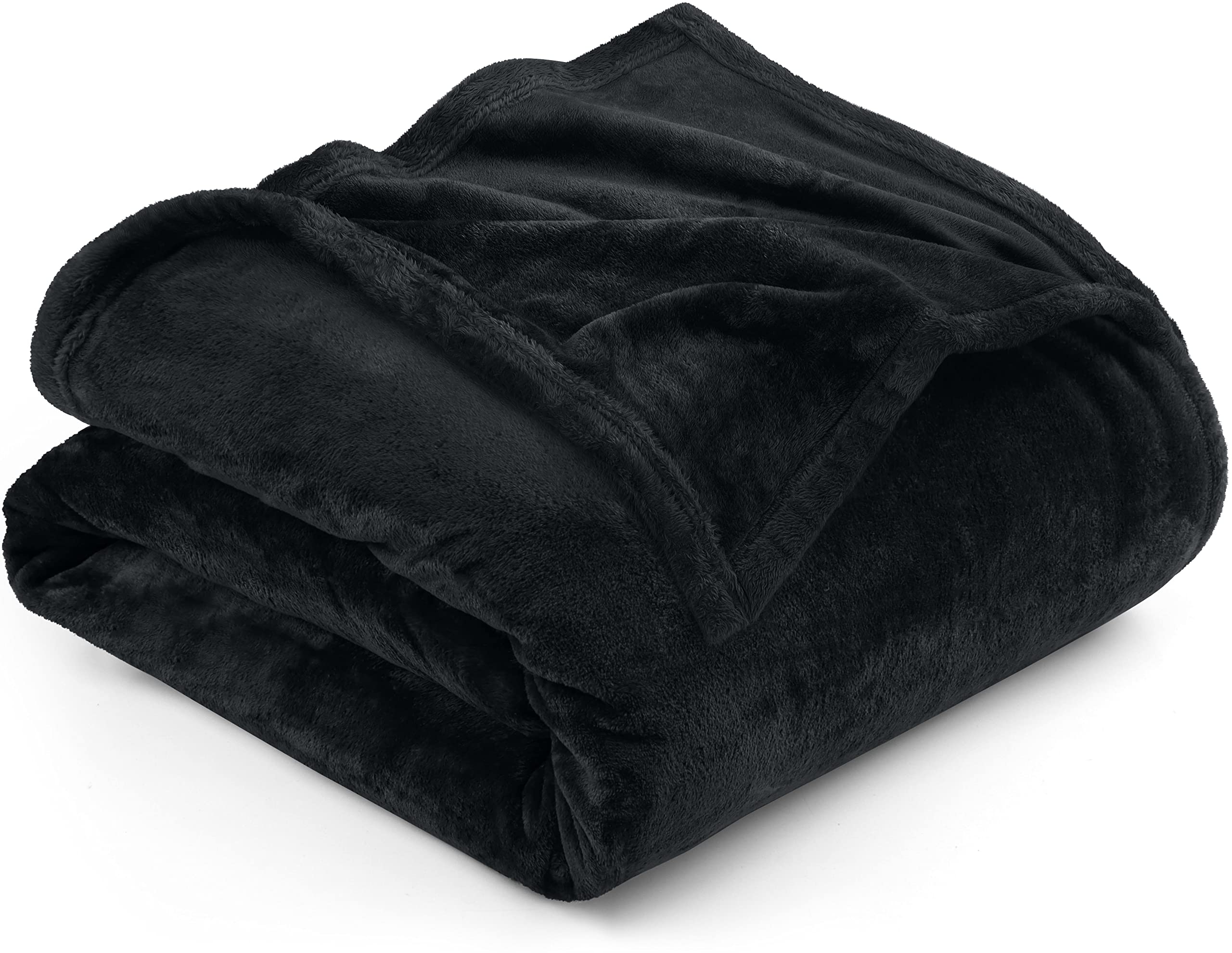 Utopia Bedding Fleece Blanket Queen Size Black 300Gsm Luxury Anti-Static Fuzzy Soft Microfiber Bed Blanket (90X90 Inch)