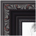 ArtToFrames 12x16 Inch Black Picture Frame, This 14 Inch Custom Poster Frame is Black with Beads - Comes with Regular Glass and 