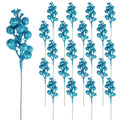 DIYASY Glitter Berry Stems,20Pcs Artificial Xmas Picks and Sprays Christmas Tree Filler Branches Ornaments Holiday Wreath Garlan