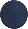 Nourison Essentials Indoor/Outdoor Midnight Blue 8' X Round Area -Rug, Easy -Cleaning, Non Shedding, Bed Room, Living Room, Dining Room, Backyard, Deck, Patio (8 Round)