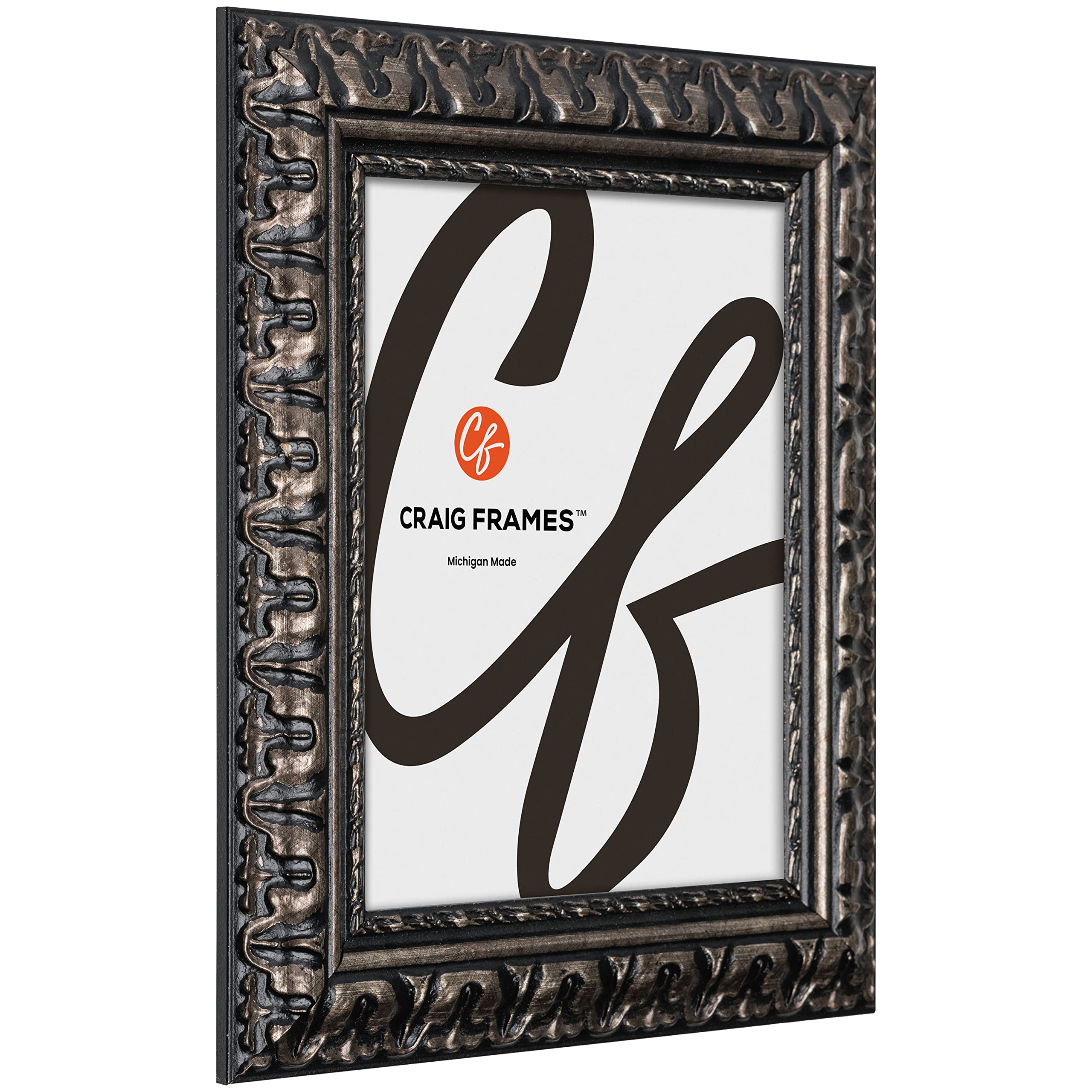 Craig Frames Bravado Ornate, 28X32 Picture Frame, Antique Silver