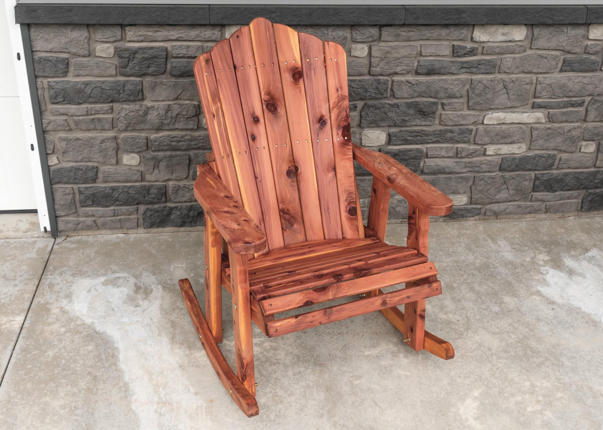 American Furniture Classics Adirondak Rocking Chair, Natural Cedar