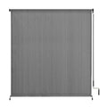 Vicllax Outdoor Roller Shade, Patio Cordless Blinds Roll Up Shade (7' W X 8' L), Grey