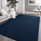 Larhom Comfy Living Room Area Rug, 6x9 Feet Navy Blue Rugs for Bedroom Nursery, Memory-Foam Rug Carpet for Kids Boys Girls Room 