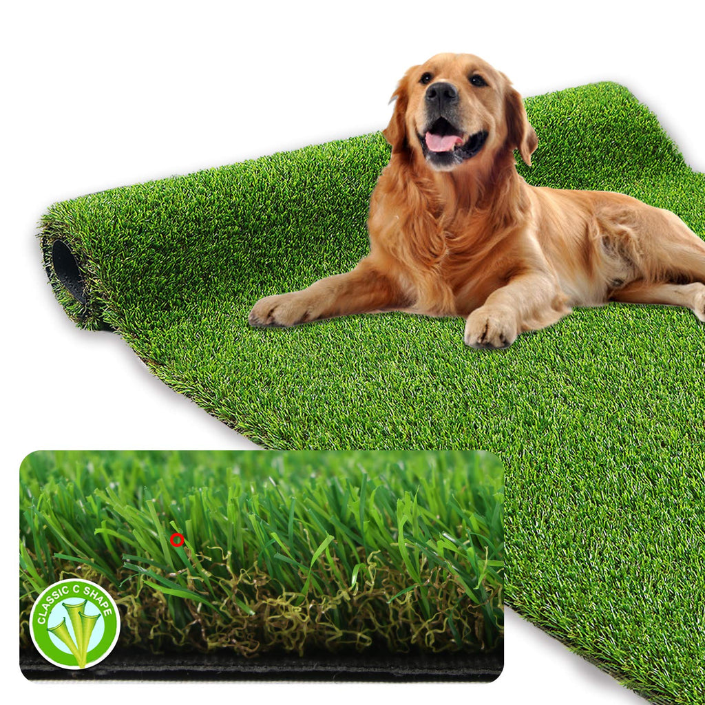 Xlx Turf 5 Ft X 12 Ft Thick Artificial Turf Grass Rug, Outdoor Realistic Fake Grass Carpet For Patio Backyard, Extra Large Dog G