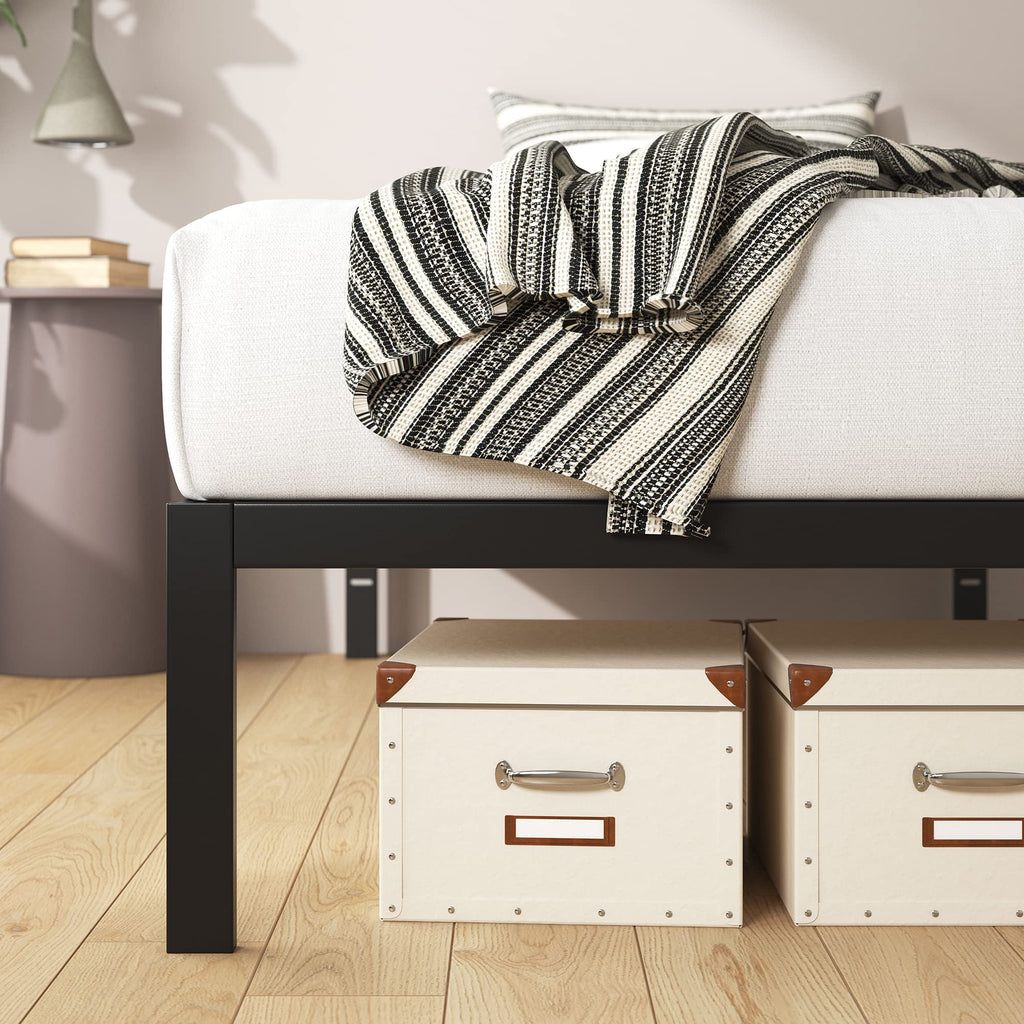 Zinus Mia Metal Platform Bed Frame, Twin, Black, Steel, No Box Spring Needed, Easy Assembly, Model AZ-ASMP-15T