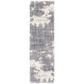 HomeRoots 2'X8' Grey and Ivory Grey Matter Runner Rug