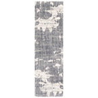 HomeRoots 2'X8' Grey and Ivory Grey Matter Runner Rug