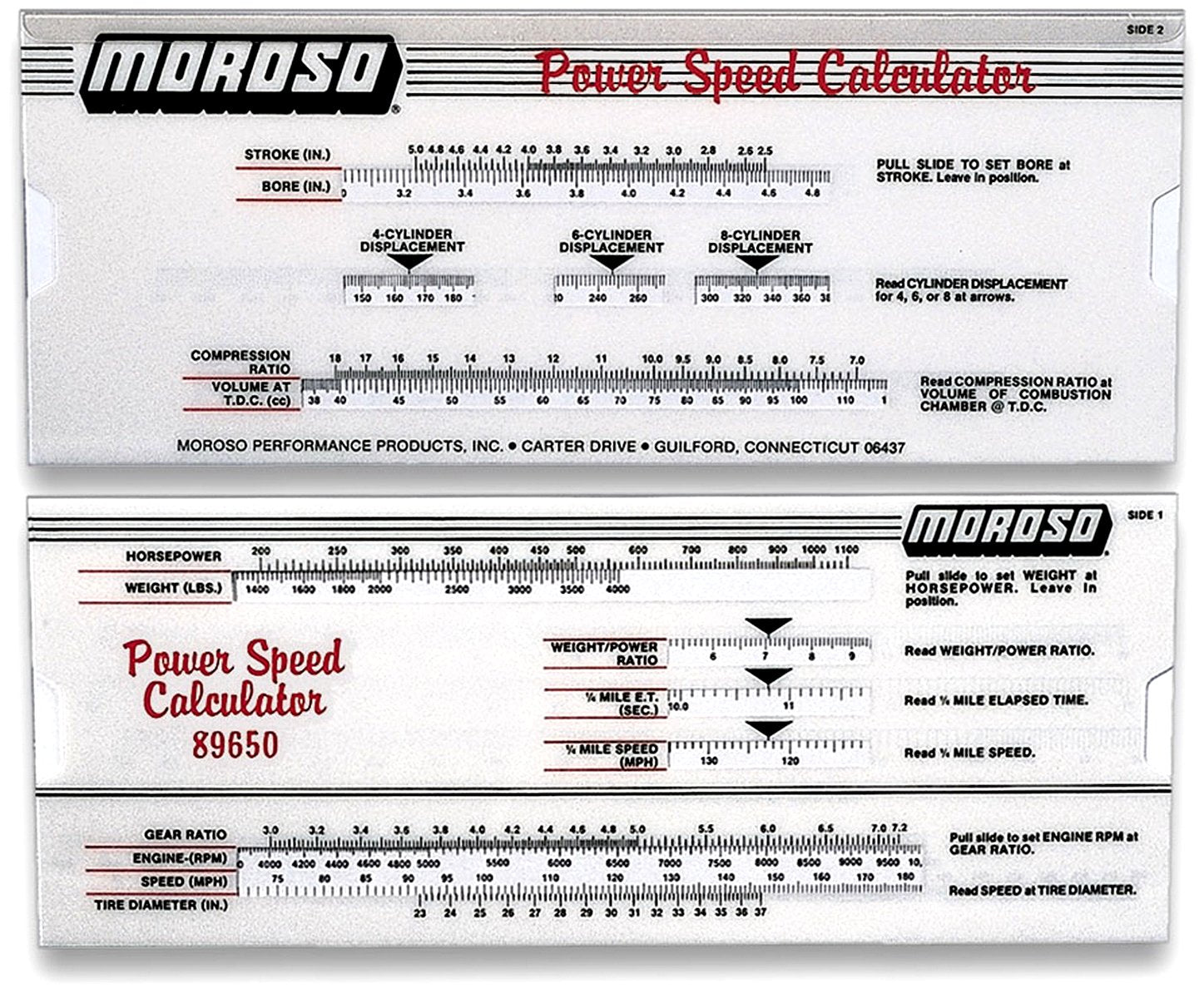 Moroso - 89650 Power-Speed Calculator