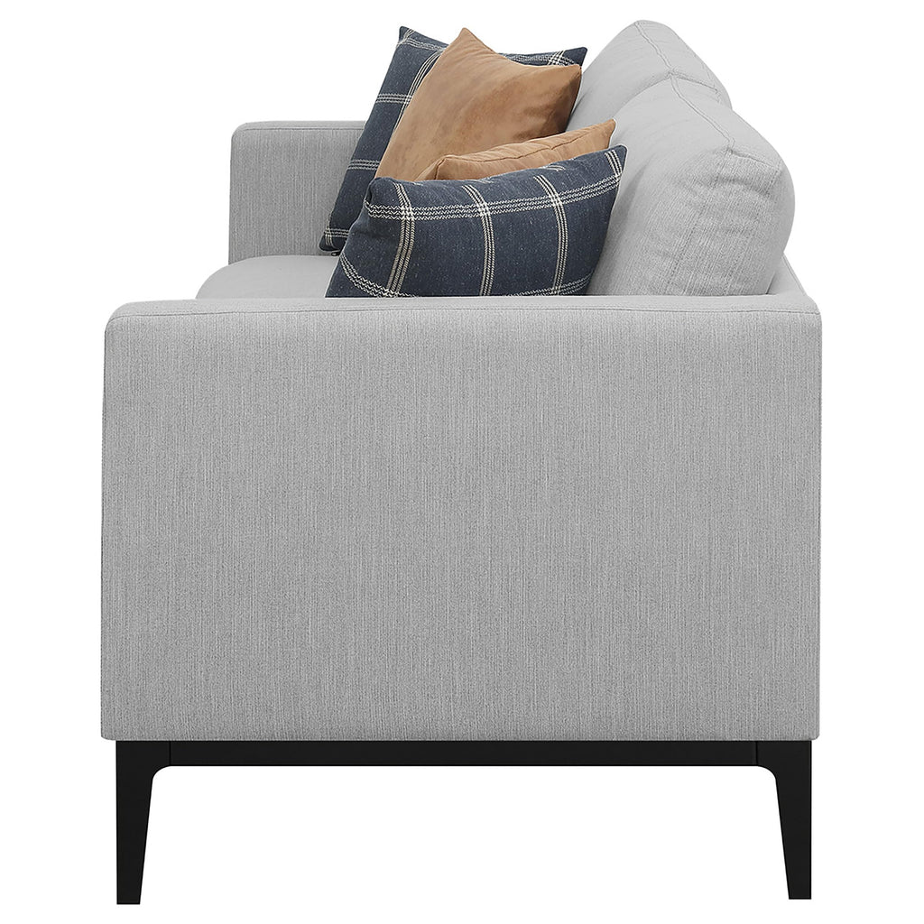 Coaster Home Furnishings Apperson Cushioned Back Sofa Light Grey