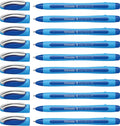 Schneider Slider Memo Xb (Extra Broad) Ballpoint Pen, 1.4 Mm, Light Blue Barrel, Blue Ink, Box Of 10 Pens (150203)