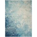 Nourison Passion Navy/Light Blue 9' x 12' Area-Rug, Modern, Abstract, Easy-Cleaning, Non Shedding, Bed Room, Living Room, Dining
