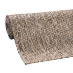 Solid Outdoor Rug For Patio Or Balcony Weatherproof In Mottled Brown, Size: 6'7' X 9'2'
