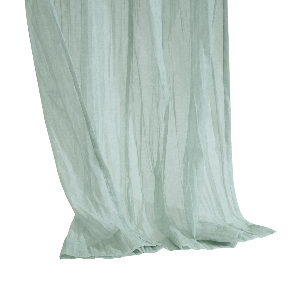 Richmark International Paloma Sheer Dual Header Curtain Panel 52 X 108 In Pale Thyme