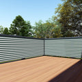 Tang 3' X 3' Green White Stripe Balcony Privacy Screen Fence 200Gsm Deck Fence Outdoor Privacy Cover Weather Resistant For Patio