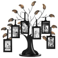 Americanflat Family Tree Picture Frame - Includes 6 Hanging 2x3 Picture Frames - Adjustable Ribbon Tassels - Perfect for Mother