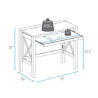 Casual Home Montego Folding Desk With Pull-Out Tray-Warm Brown