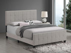 Coaster Home Furnishings Fairfield Contemporary Fabric Upholstered Queen Size Panel Bed Frame 50-inch Headboard Beige 305952Q