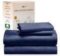 California Design Den Soft 100% Cotton Sheets Full Size Bed Sheets With Deep Pocket, Full Sheet Set With Sateen Weave, Cooling S