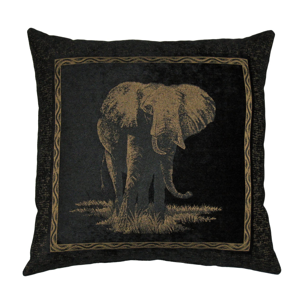 Blazing Needles Elephant Floor Pillow, 25", Black