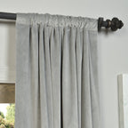 Hpd Half Price Drapes Signature Velvet Thermal Blackout Curtains For Living Room 108 Inch Long (1 Panel) Rod Pocket Insulated Blackout Curtains For Bedroom Window Curtains, 50W X 108L, Silver Grey