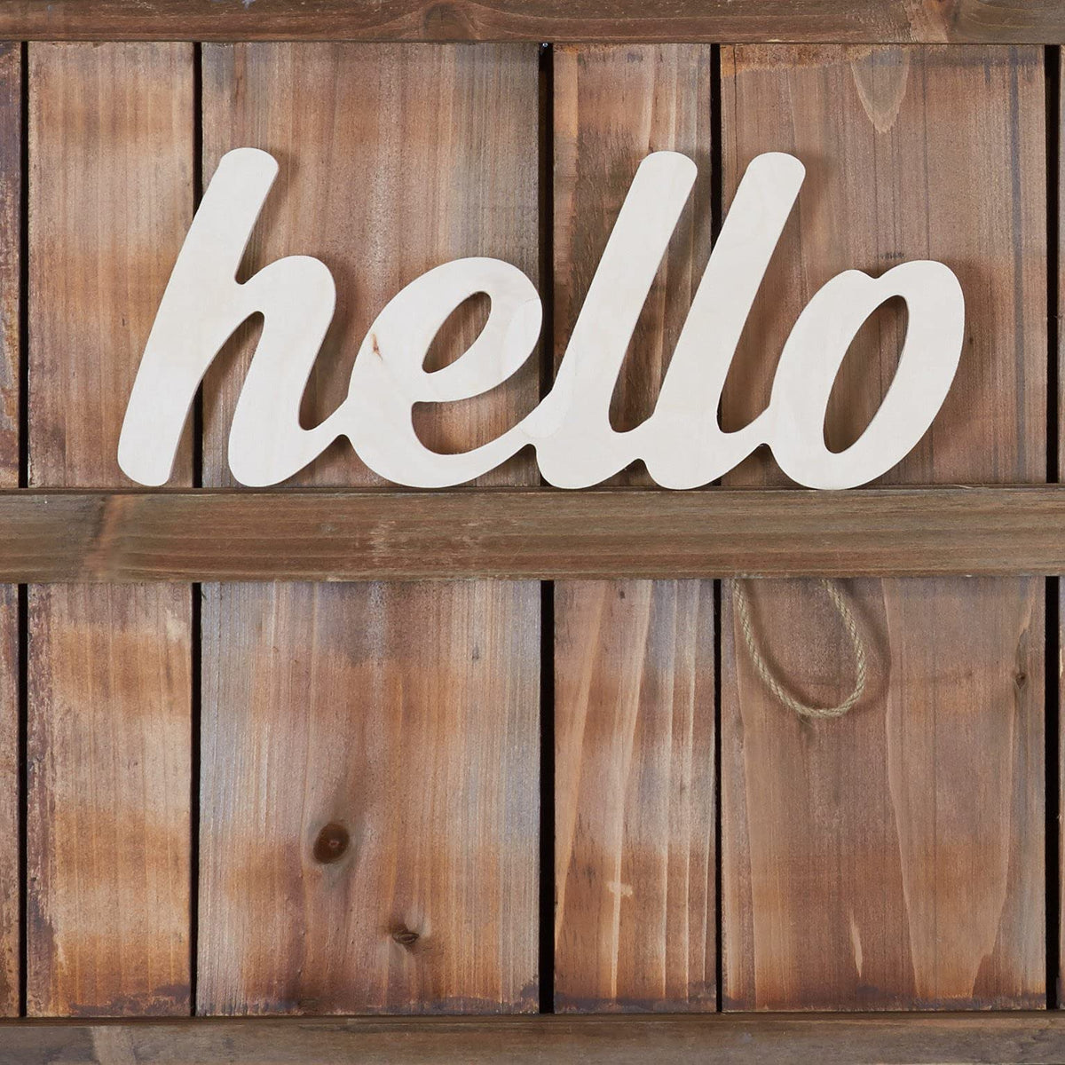 Unfinishedwoodco 15    Script Hello Wall D  Cor, Unfinished Wood