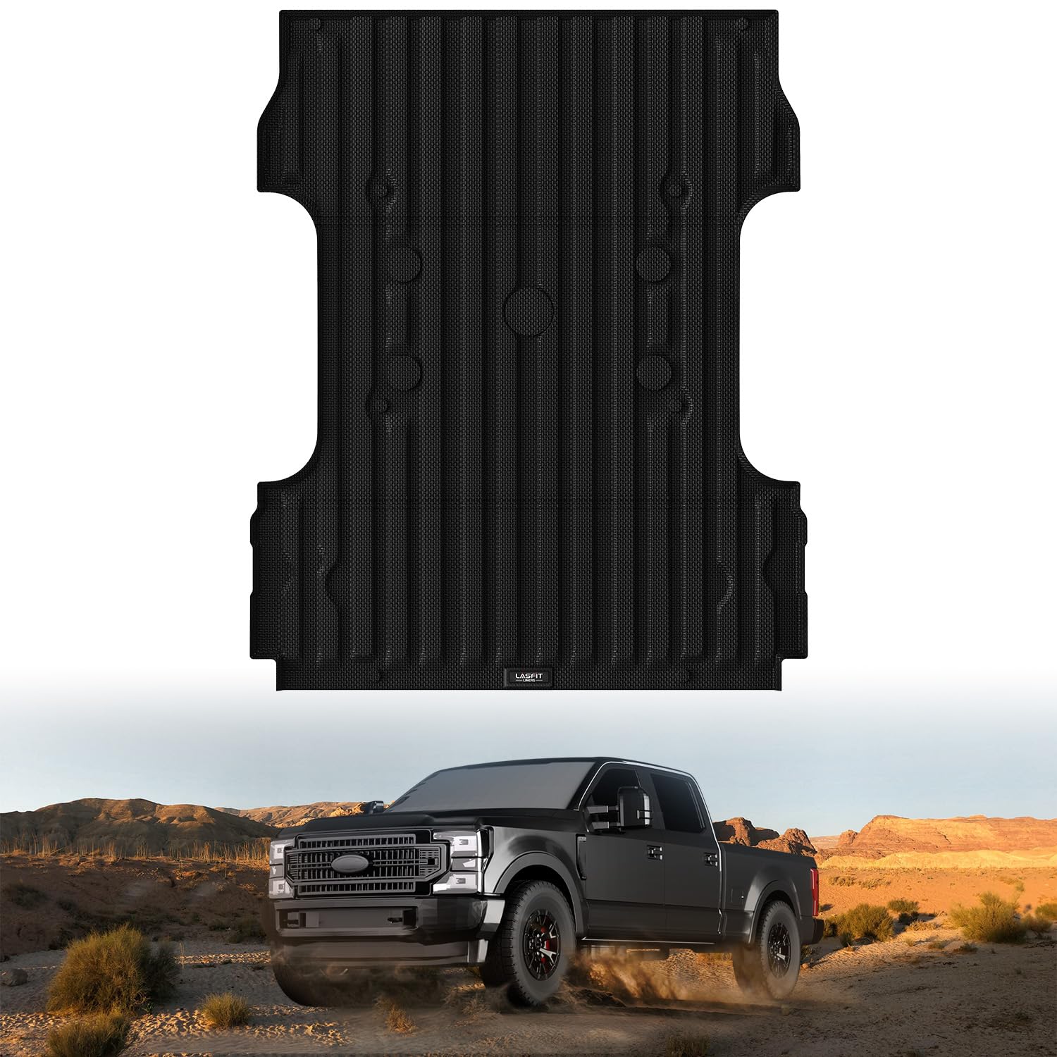Lasfit Bed Mat 6.75Ft For Ford F250 F350 F450 2017-2025 Super Duty 81.9 ' Truck Bed Liner, All Weather Tpe Car Bed Mat For F-25