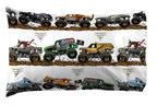 Jay Franco Monster Jam Tracks Twin Sheet Set - 3 Piece Set Super Soft And Cozy Kids Bedding Features Grave Digger & Megalodon -
