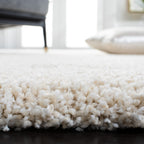 Safavieh Milan Shag Collection Area Rug - 11' Square, Ivory, Solid Design, Non-Shedding & Easy Care, 2-Inch Thick Ideal For High